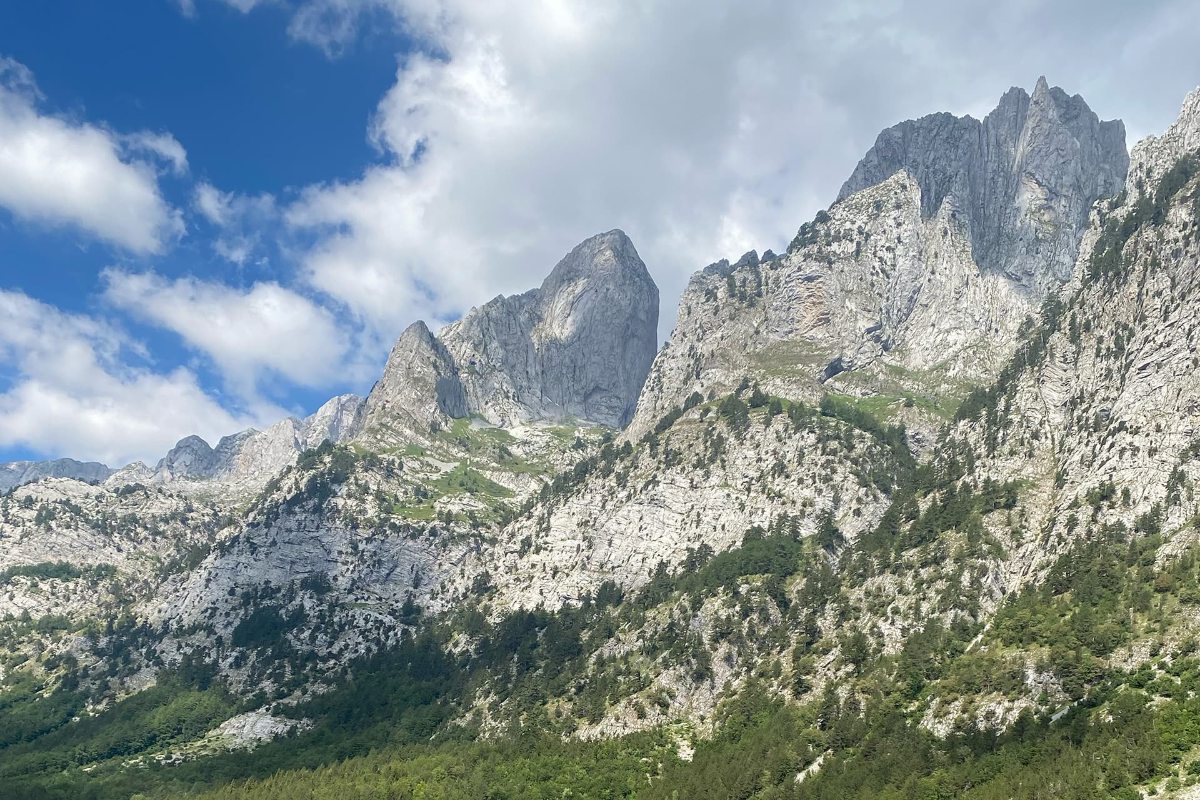 Mountain peaks in Albania
