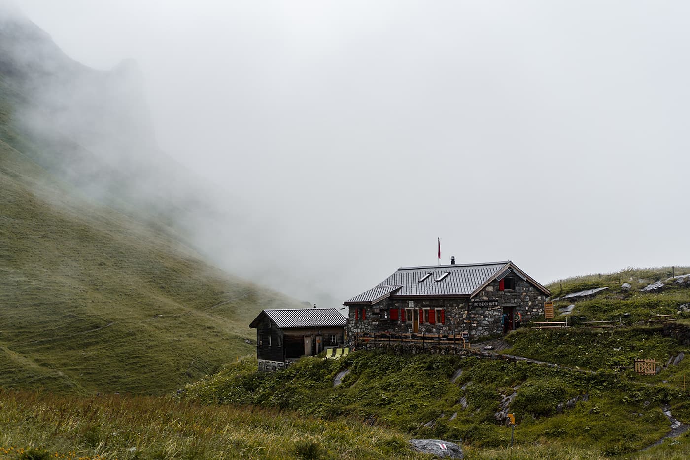 mountain huts in the Alps