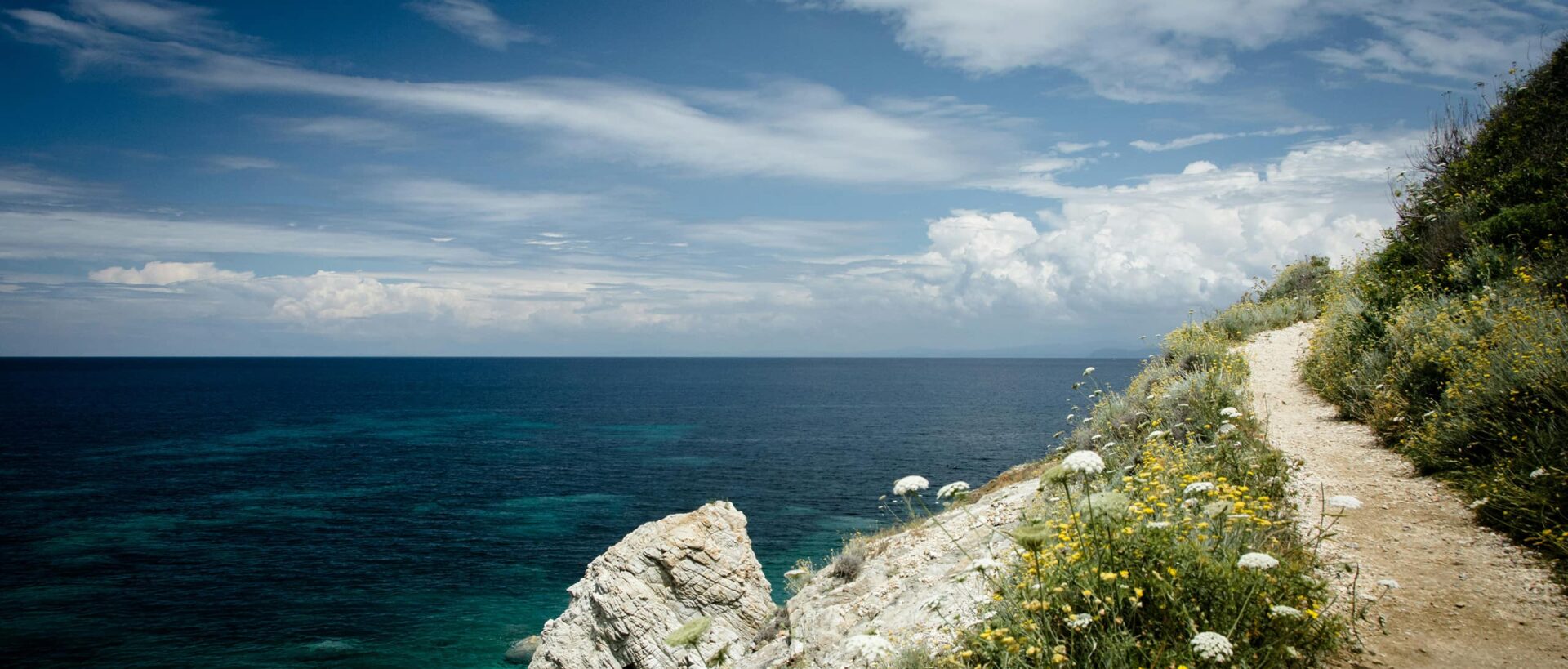 hiking trail next to the sea