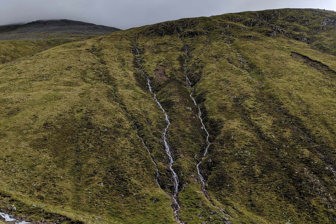 green hills in Scotland