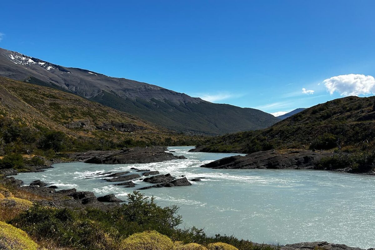 big river flowing between hills