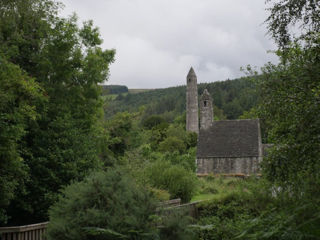 old stone building in green landscape