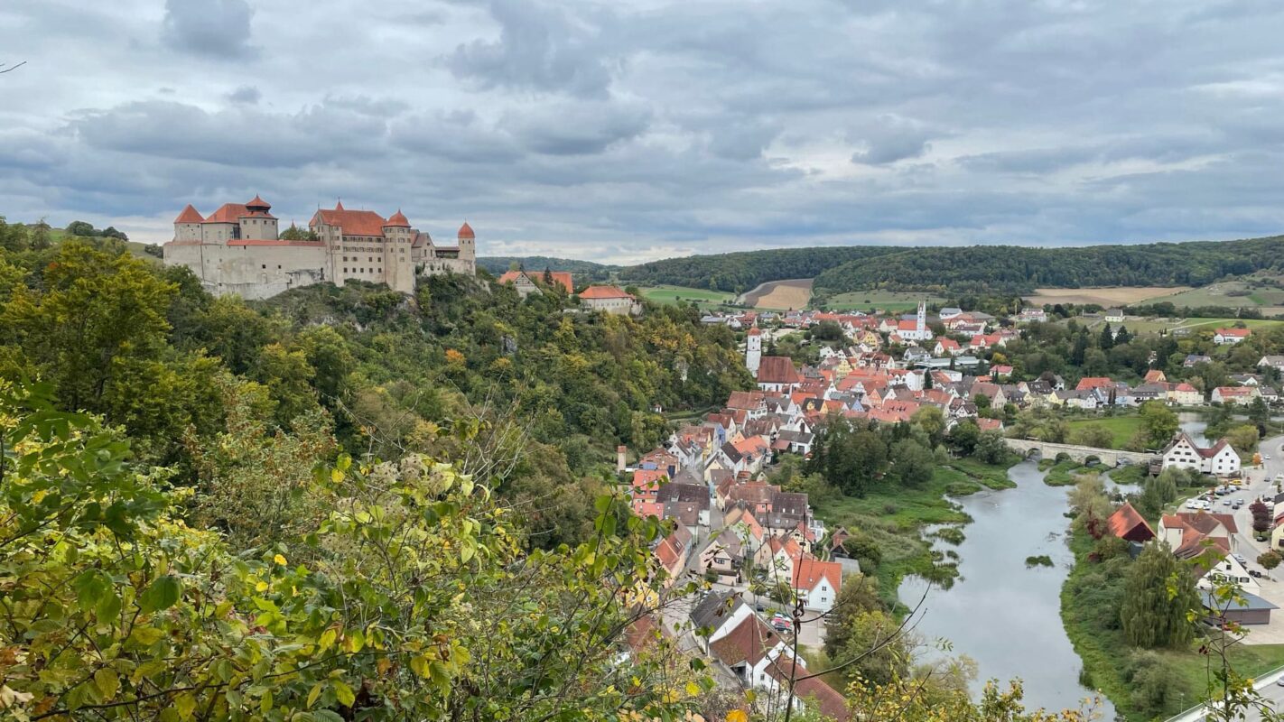 historic town in Germany with castle on top of hill