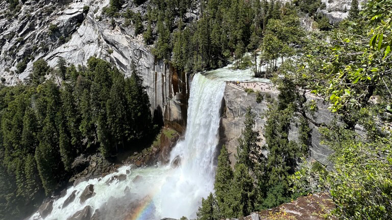 big waterfall in Yosemite Valley