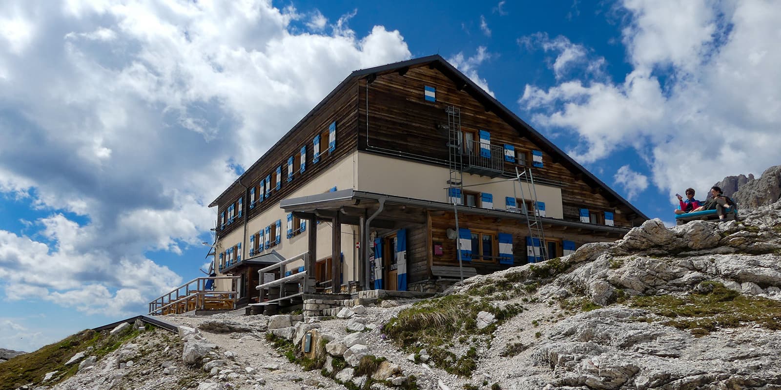 mountain hut on the Palaronda trek in the dolomites