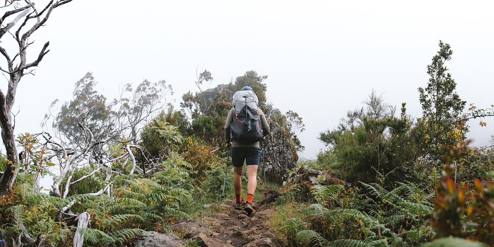 person hiking on madeira