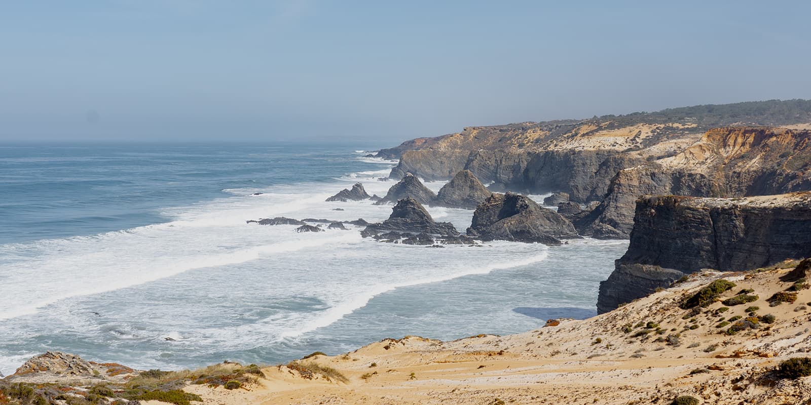 rugged coastline of the Algarve Portugal