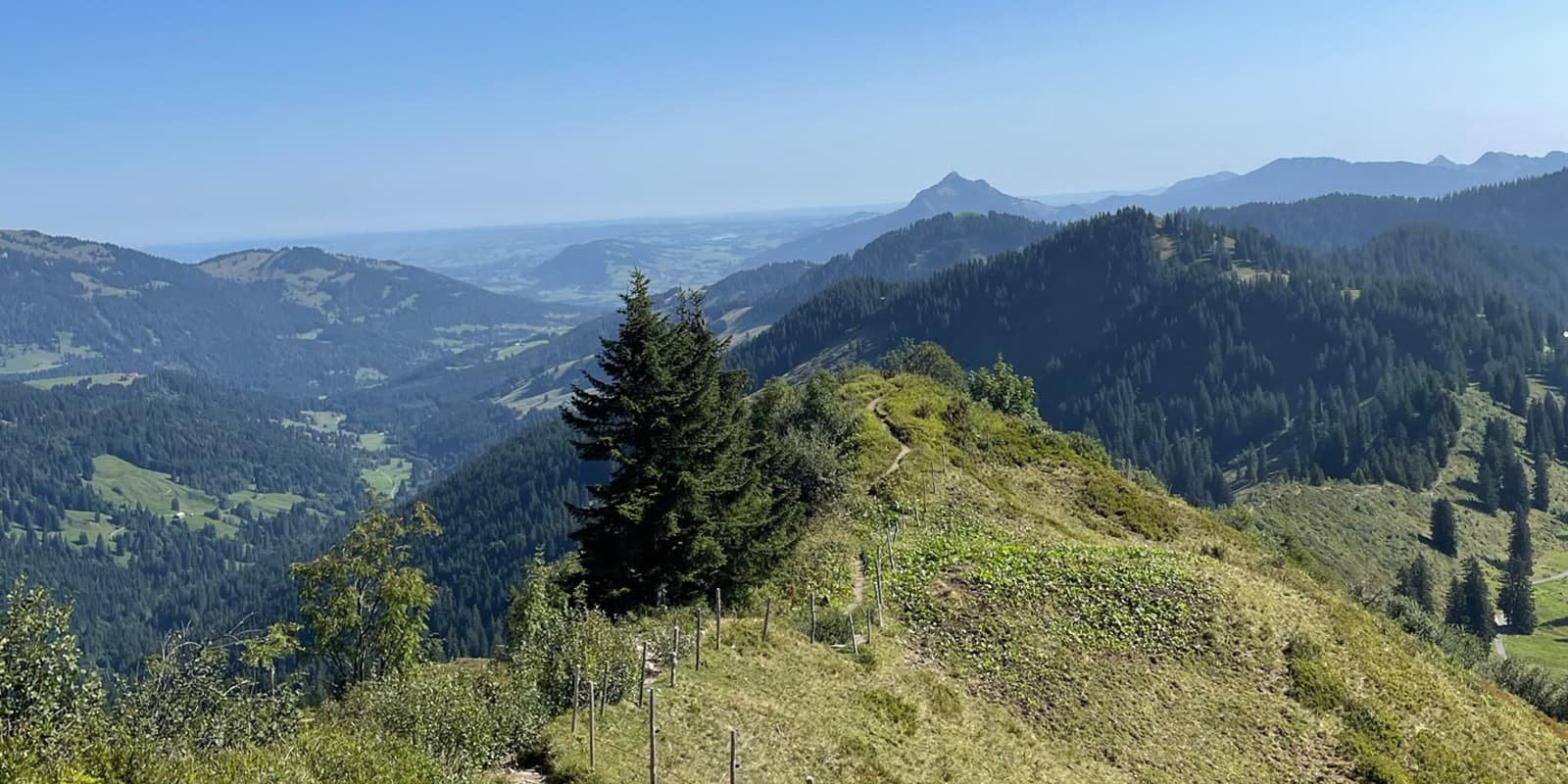 mountain hiking trail on the Skywalker route