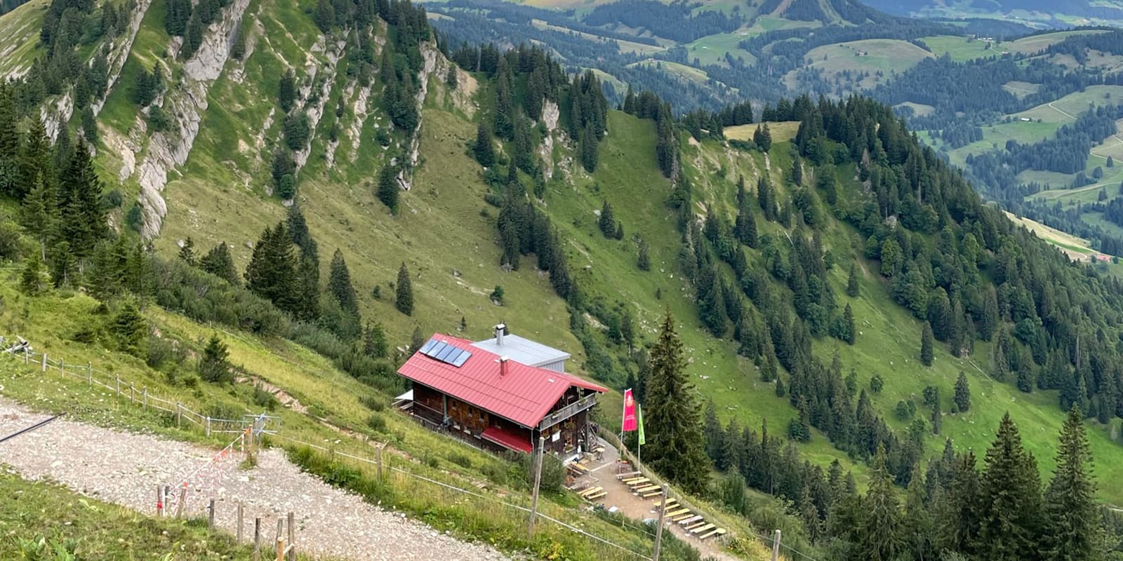 small mountain hut in the German alps