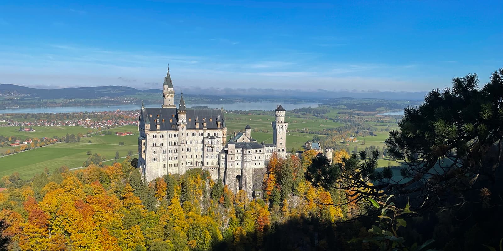 view of Neuschwanstein Castle in Germany