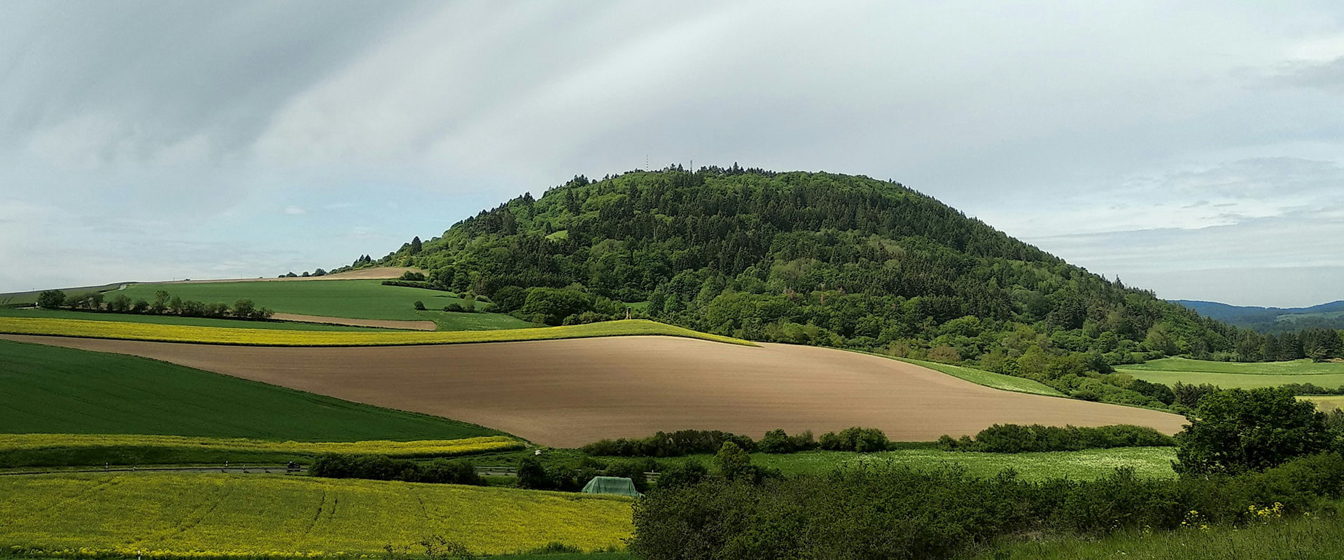 green hills in Eifel, Germany