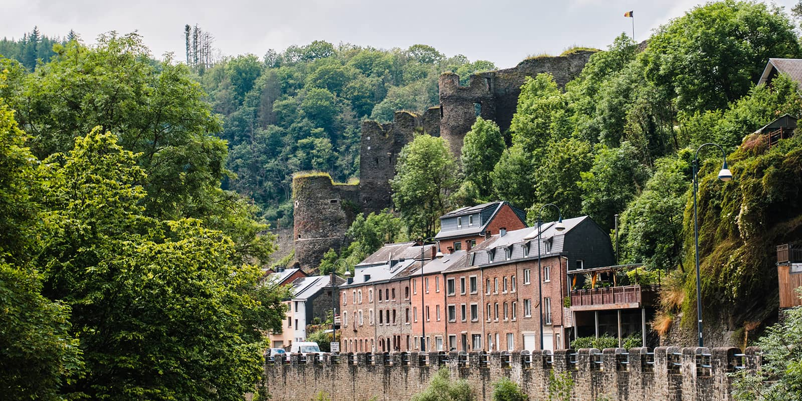 houses near old castle in Luxembourg