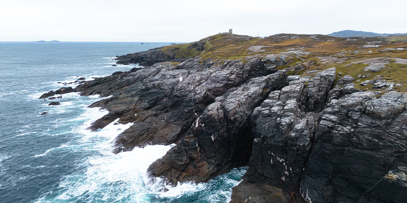 rugged coastline on Malin head Ireland