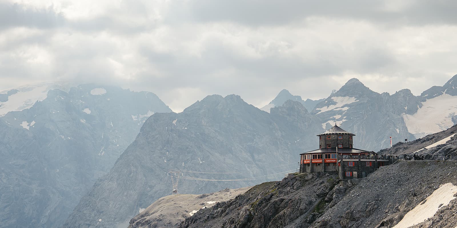 mountain hut at the Stelvio pass