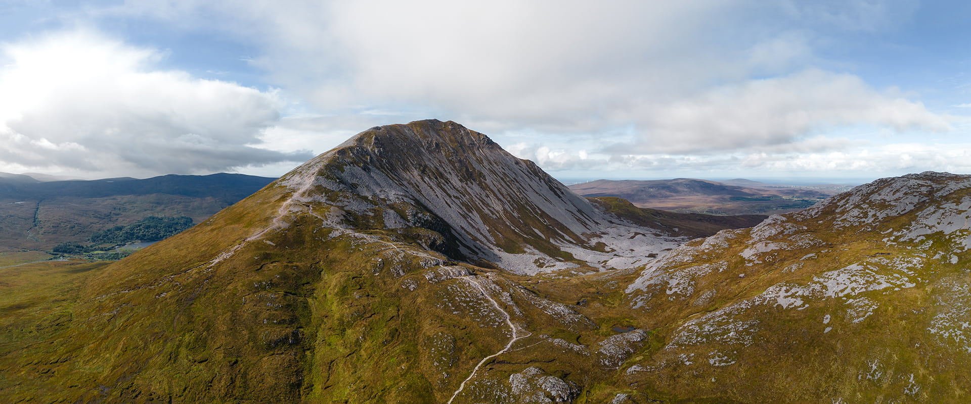 Aerial photo Mount Errigal in Ireland