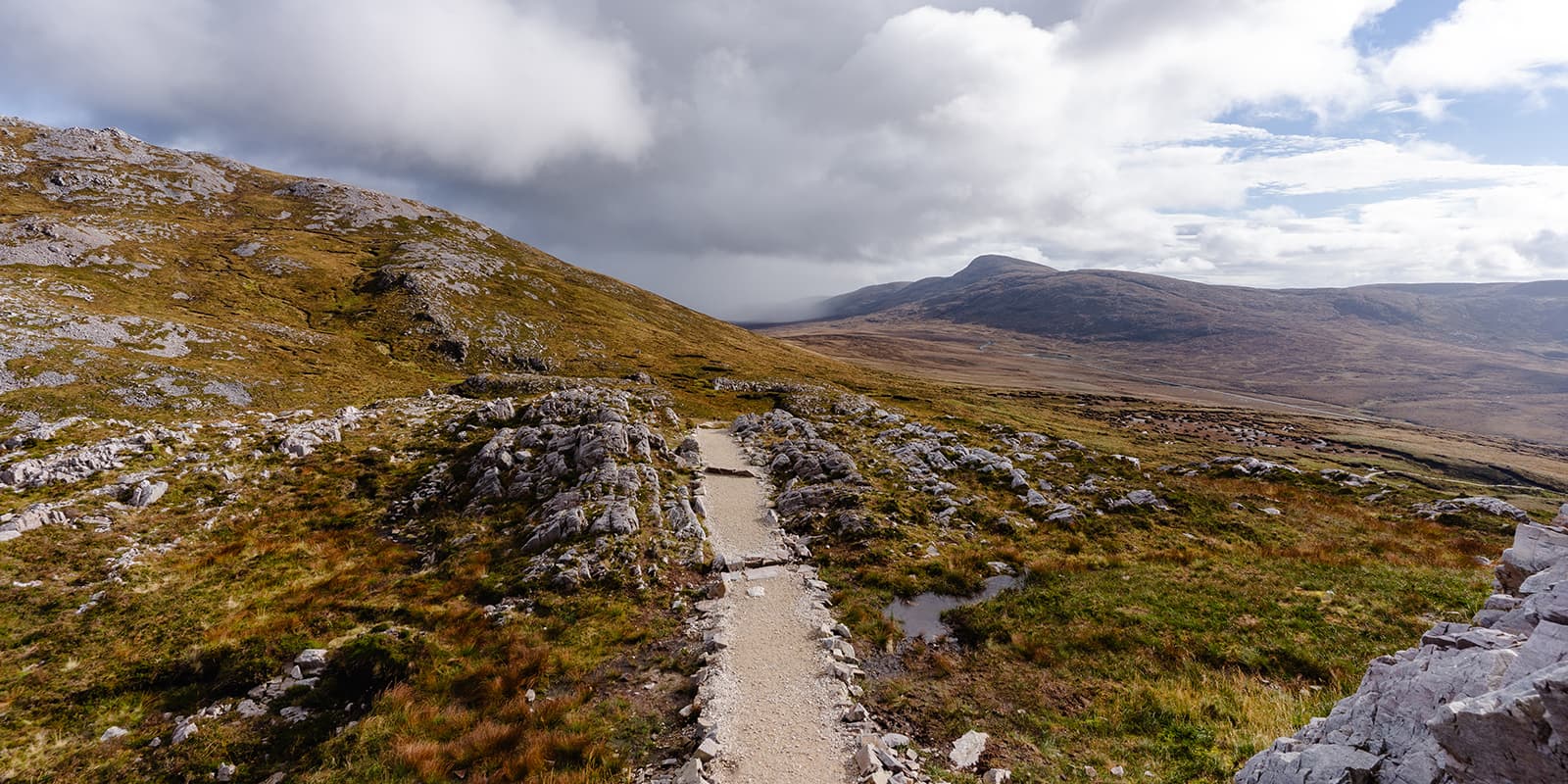 hiking trail in Irish hills