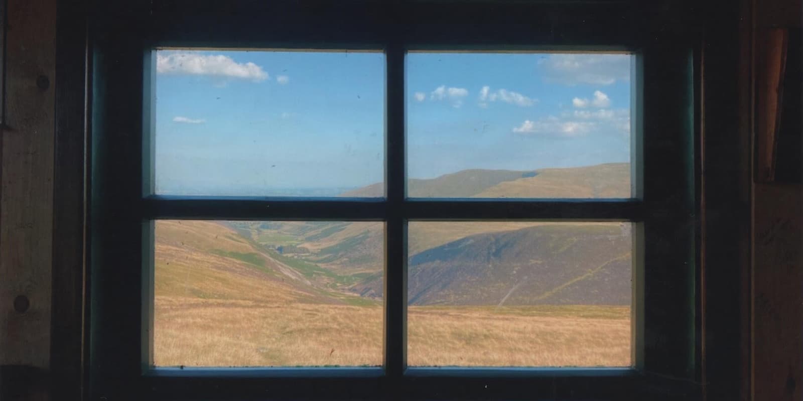 englands countryside seen through window