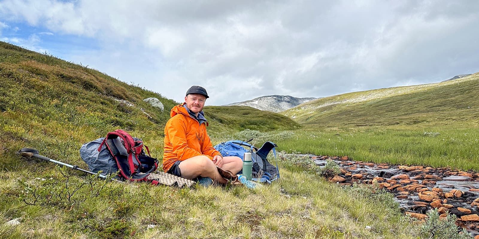 person in the mountains wearing Rab Latok Alpine Gore-Tex Pro