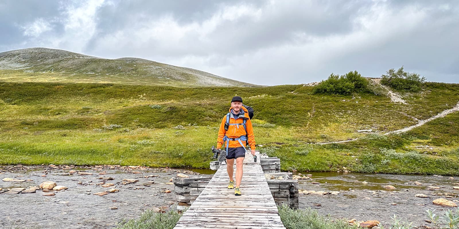 person wearing the Rab Latok Alpine Gore-Tex Pro