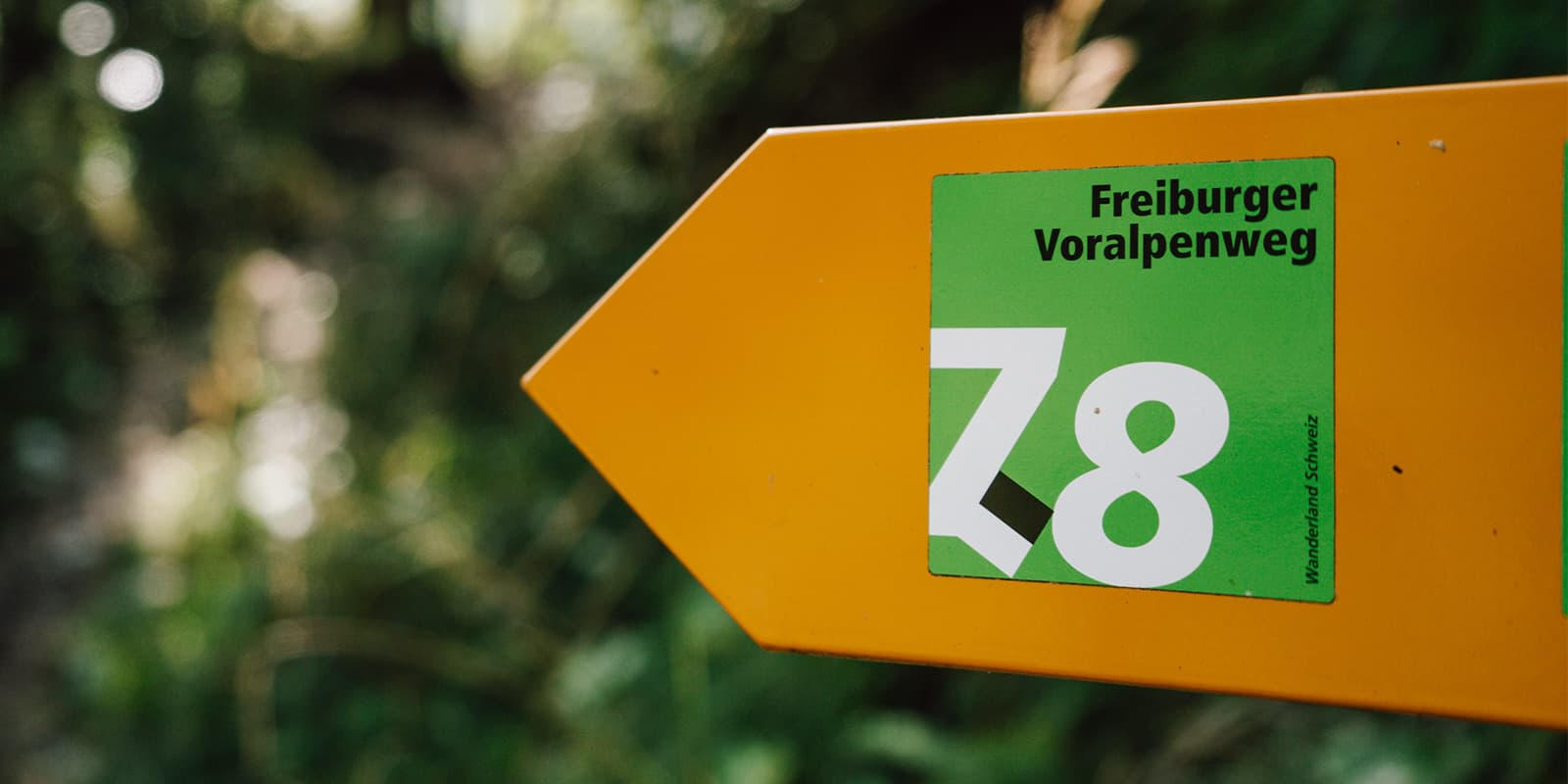 trail sign freiburger voralpenweg