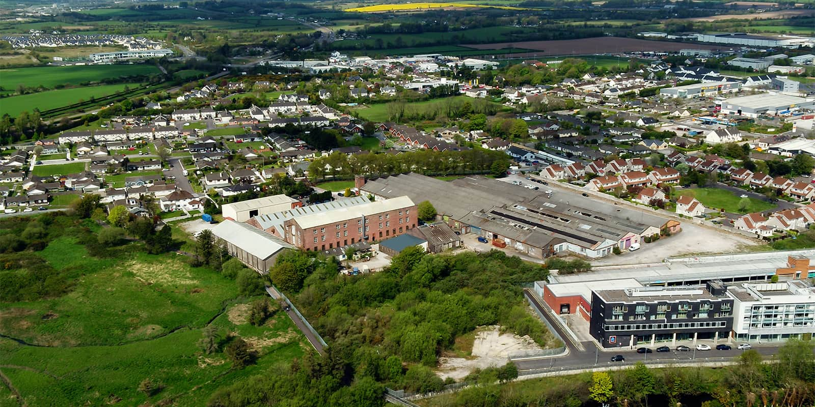 drone view of Cascade factory in Ireland