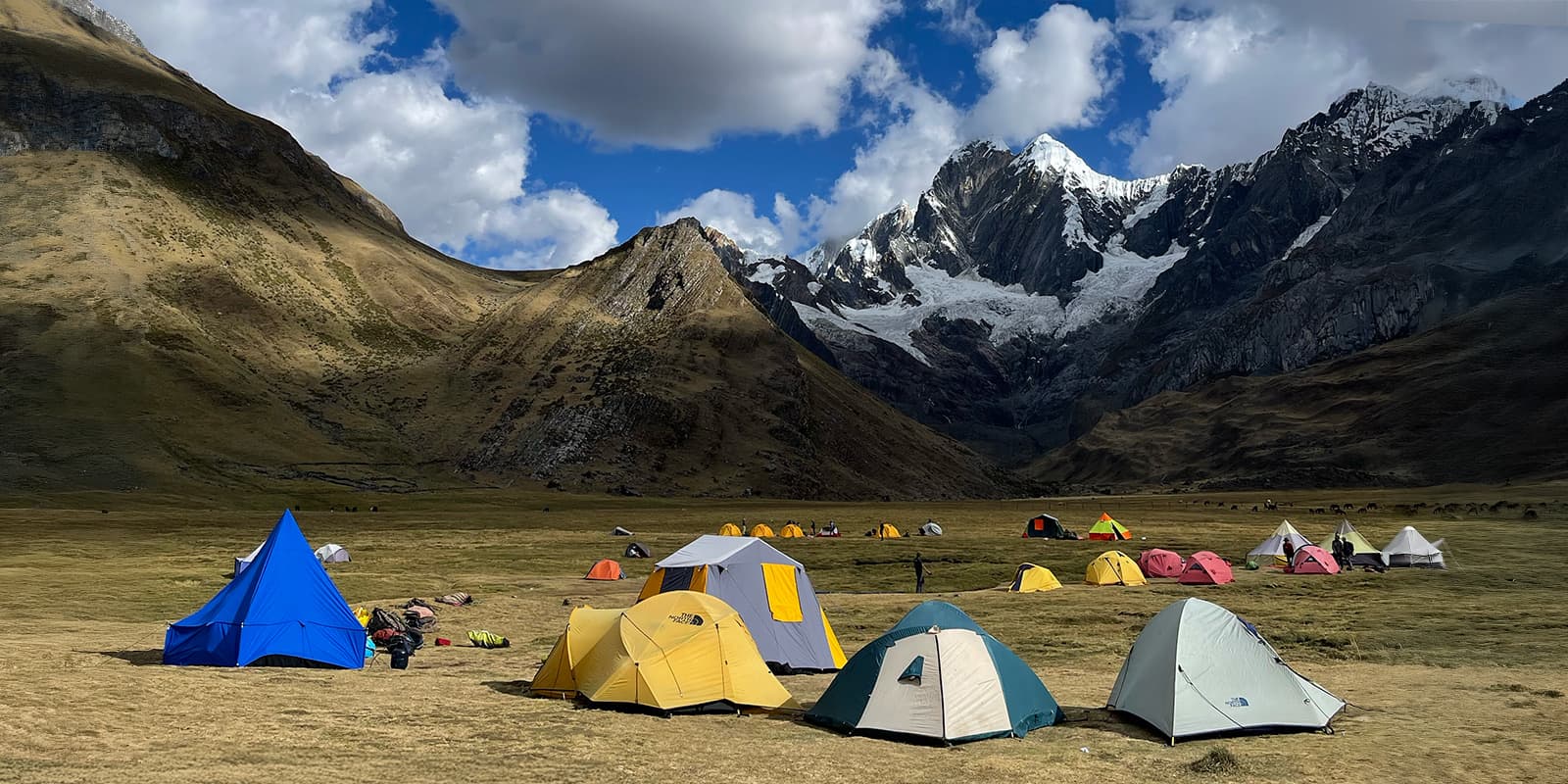 campsite on the Huayhuash Trek