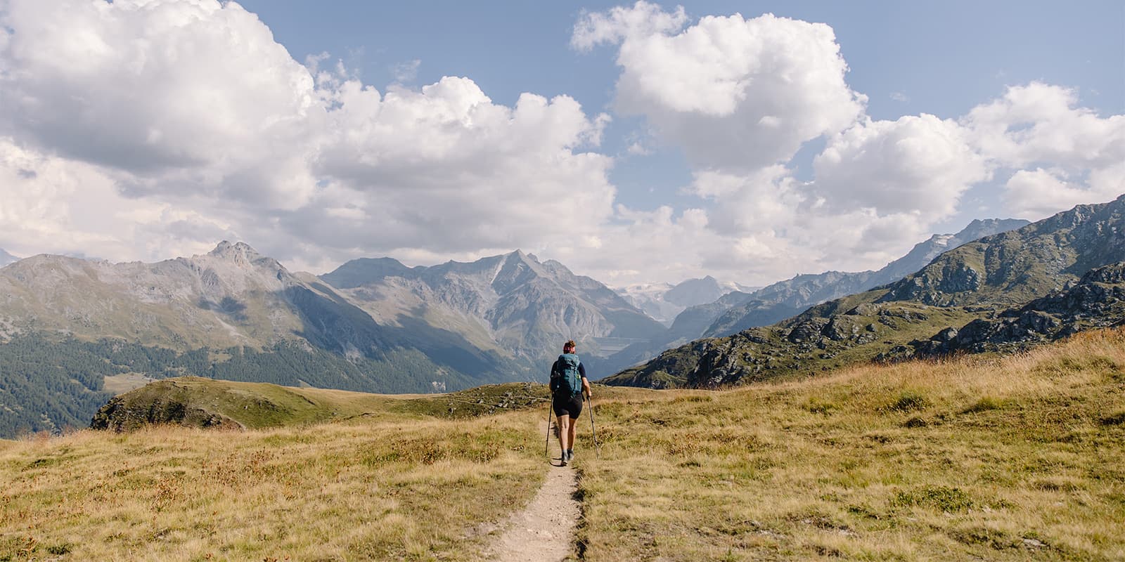 women hiking the Nendaz trekking in Switzerland