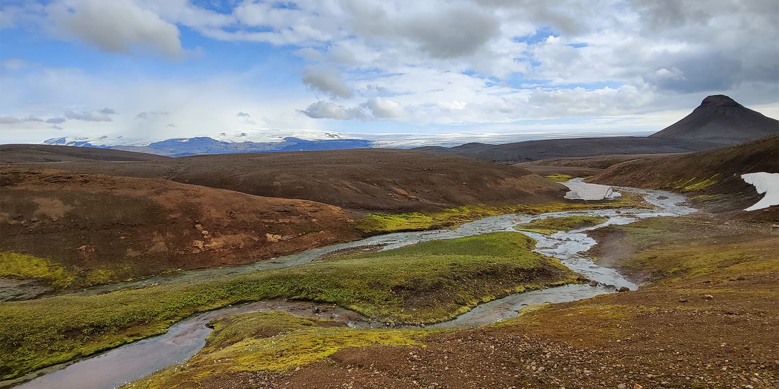 hiking on the iceland crossing