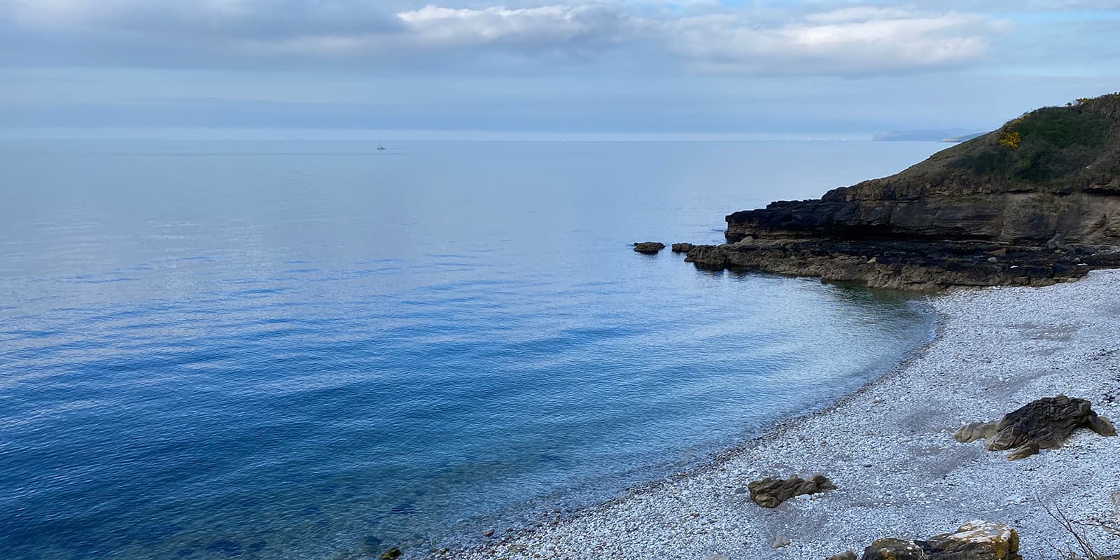 coastline of Wales on the Wales coast path