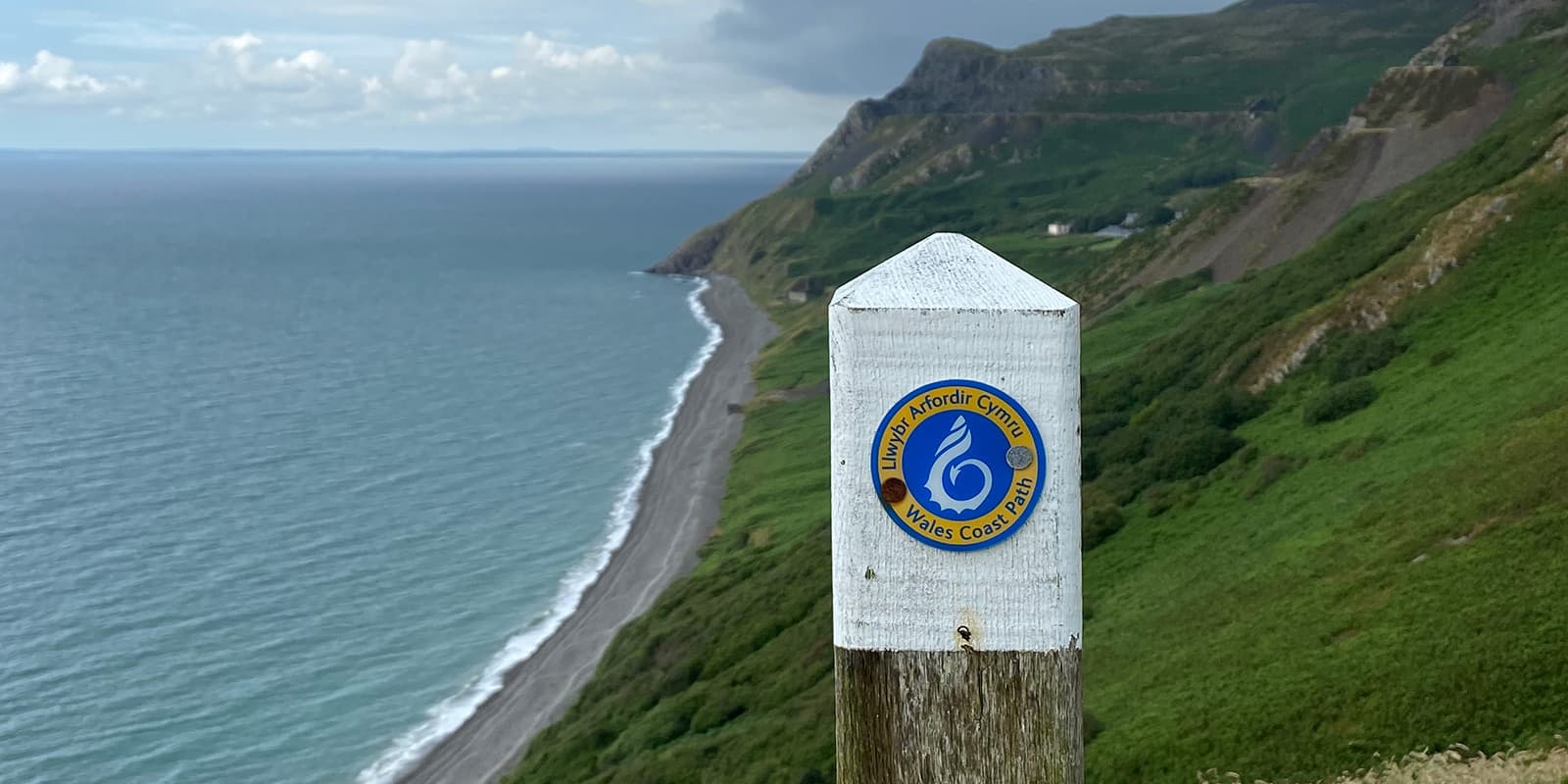 trail sign of Wales coast path