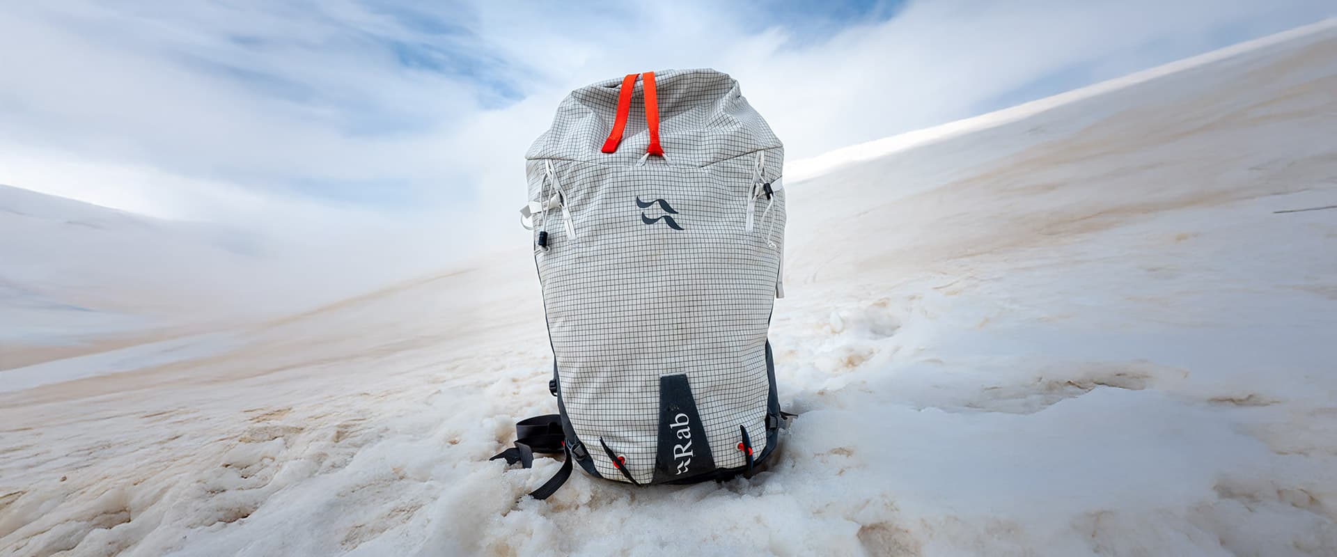 Rab Latok 38L mountain pack in the snow