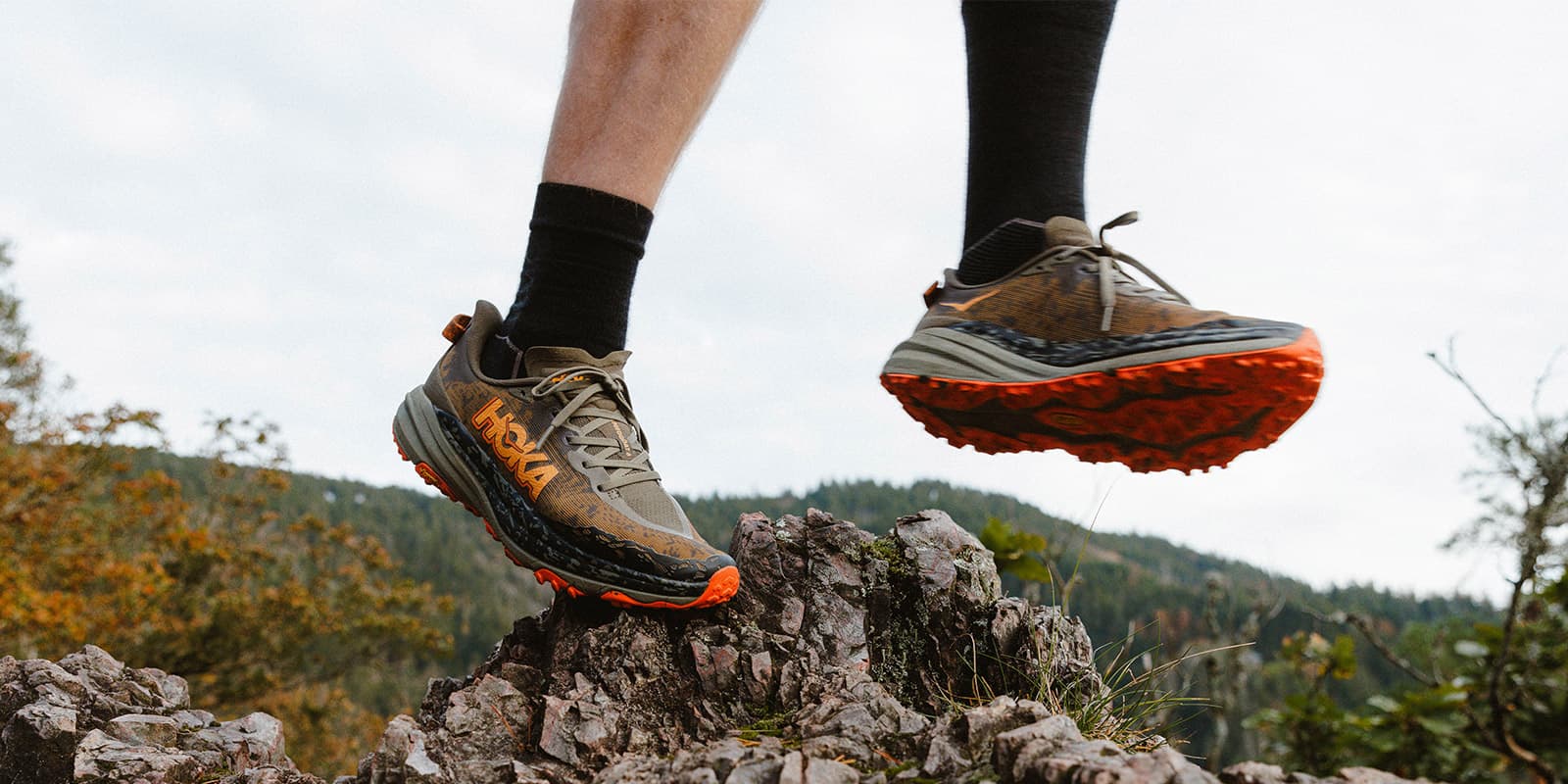 close up of the Hoka Speedgoat 6 trailrunning shoe