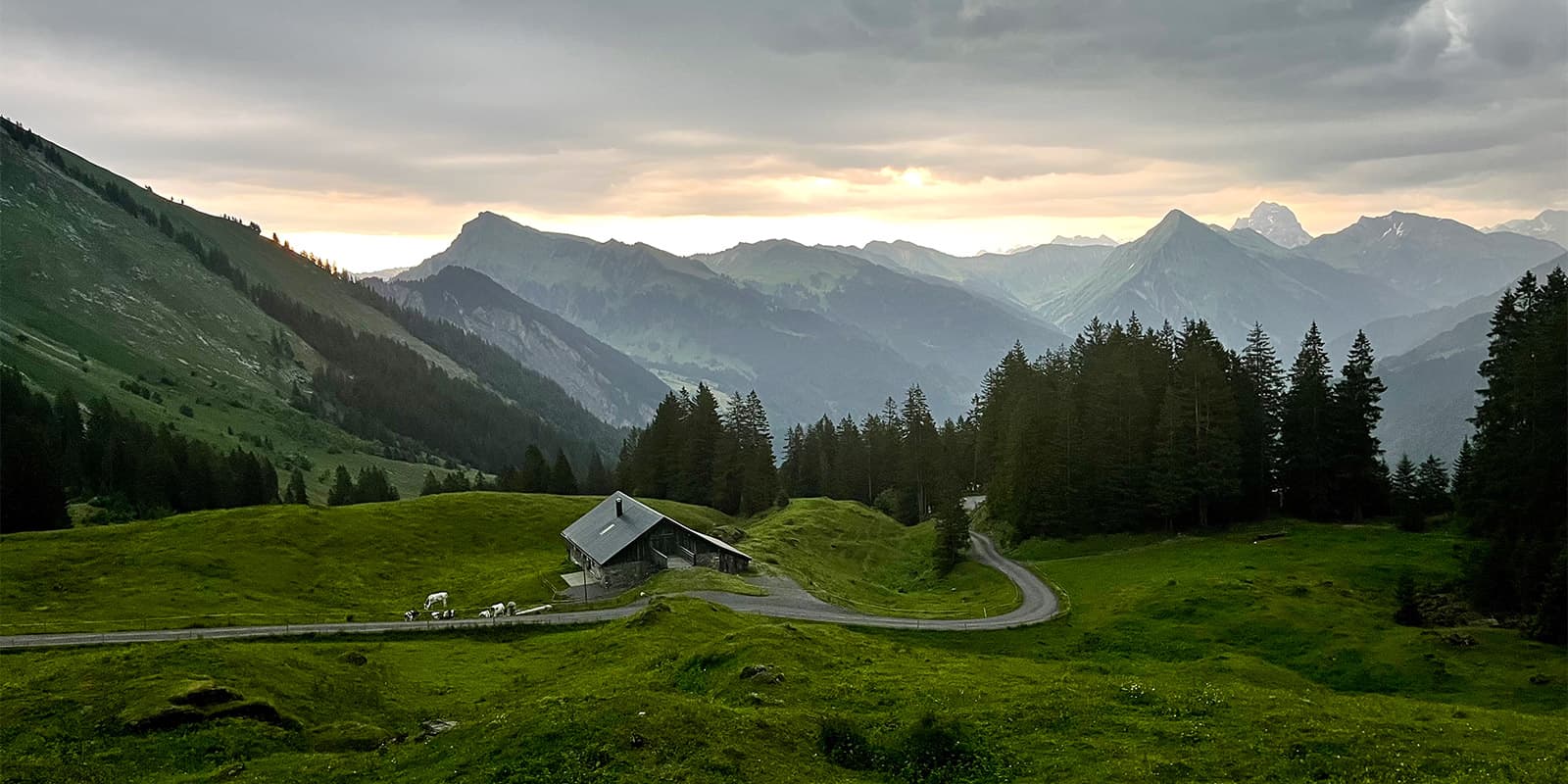 sunset in the Austrian Alps