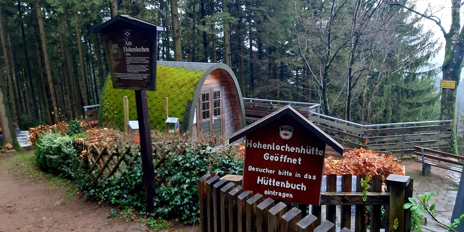 Hohenlochenhütte on the Westweg hiking trail in Germany