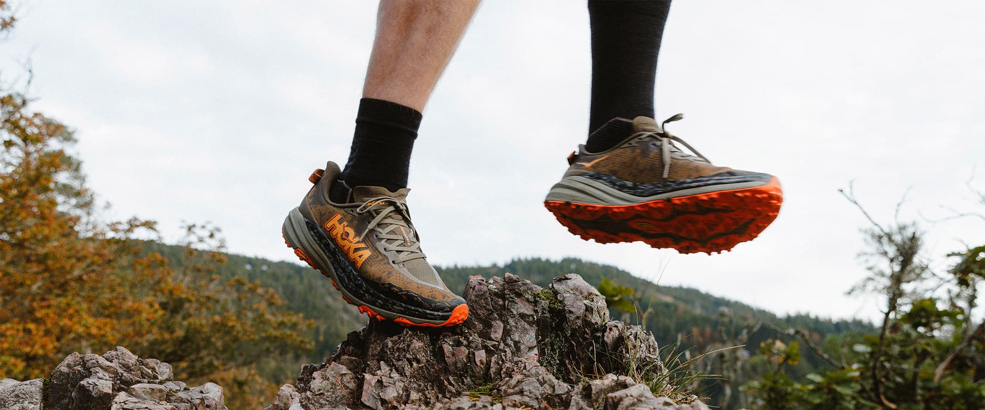 close up of the Hoka Speedgoat 6 trailrunning shoe