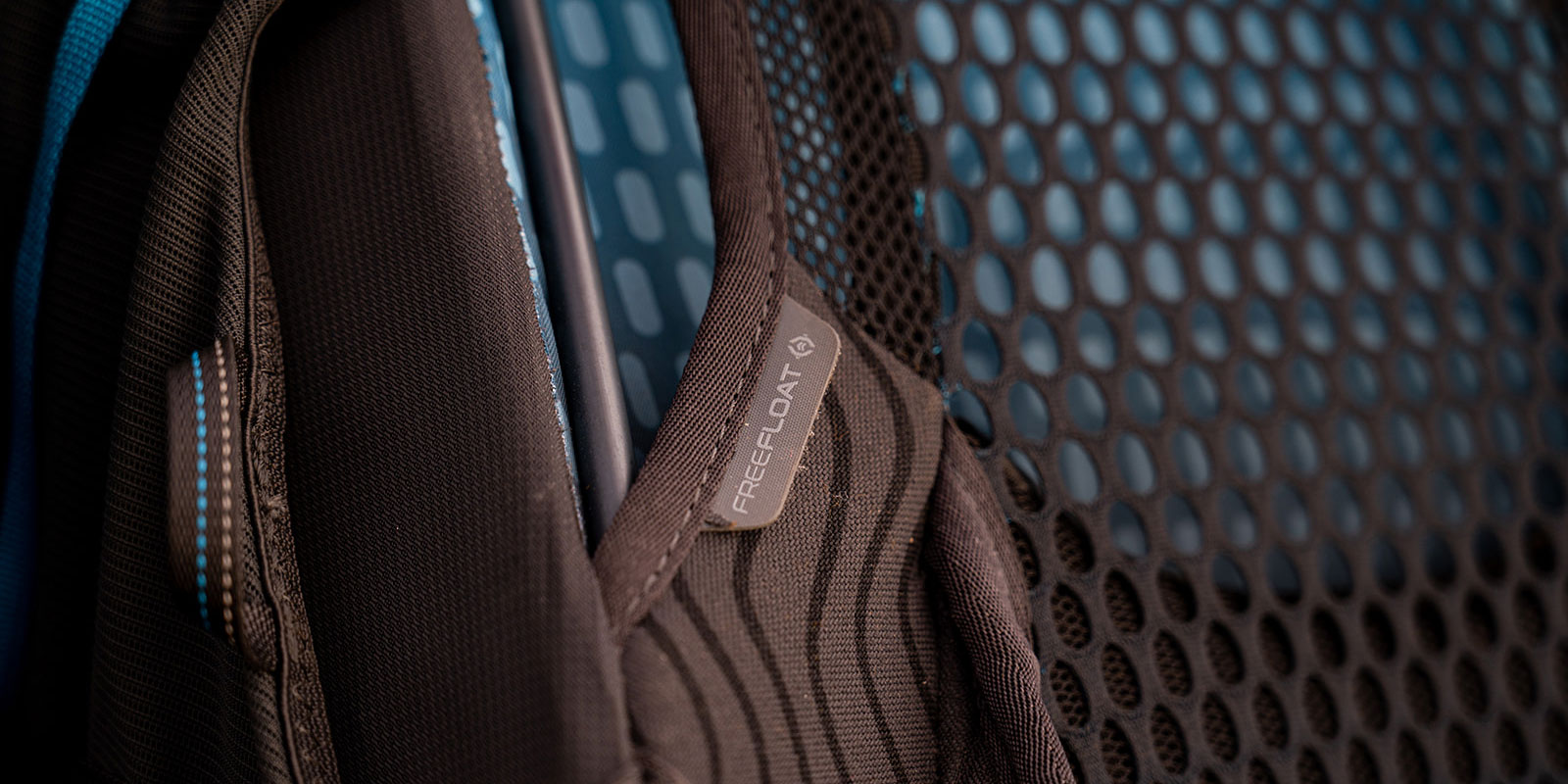 detail shot of backpack