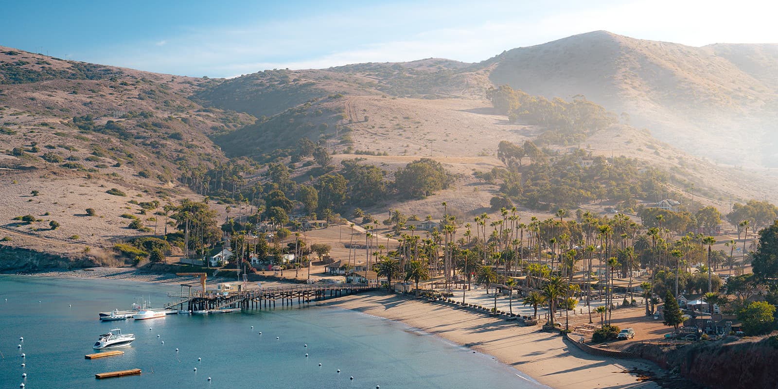 view of Two Harbors on Catalina island