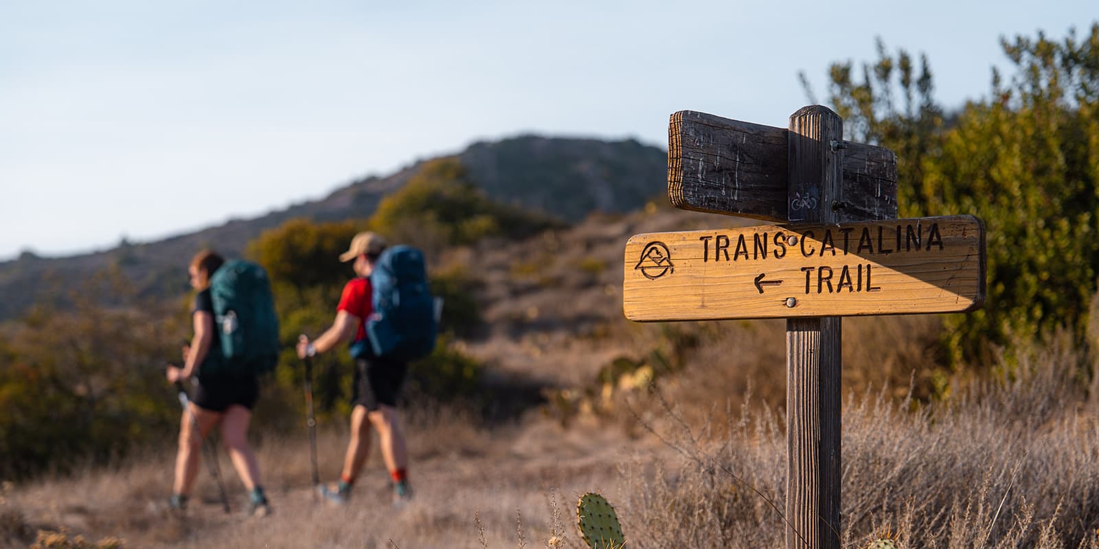 trail marker of the Trans-catalina trail