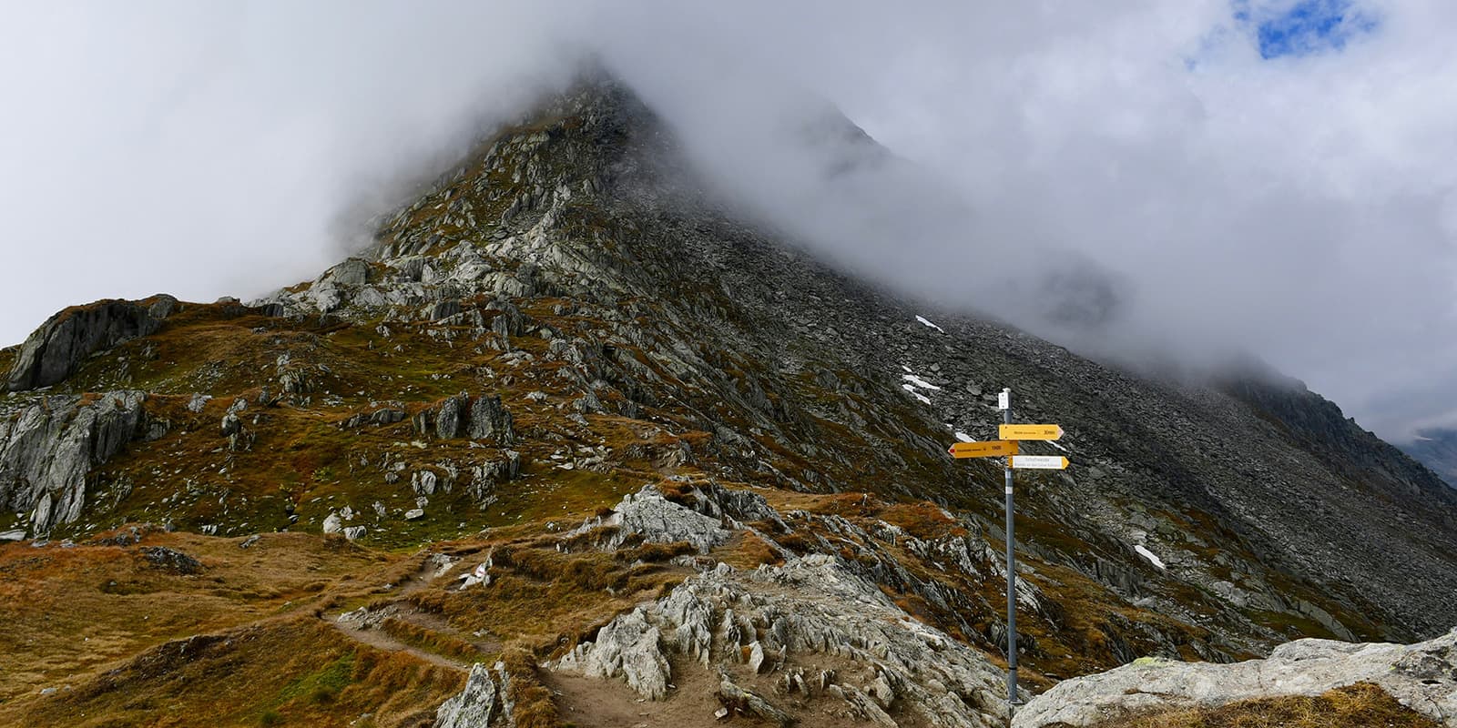 rugged mountain peak in swiss alps