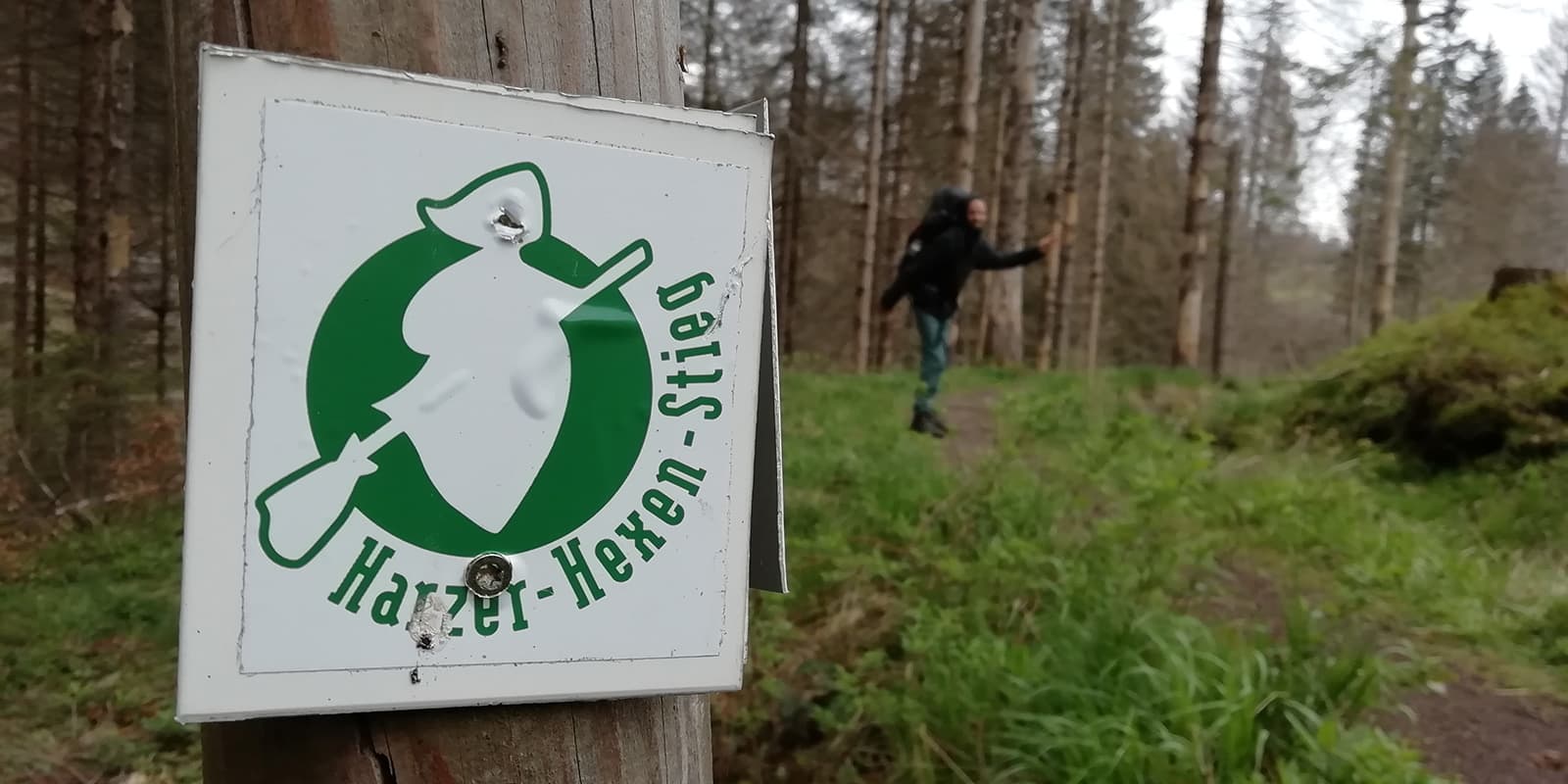 trail sign of the Harzer Hexen Stieg