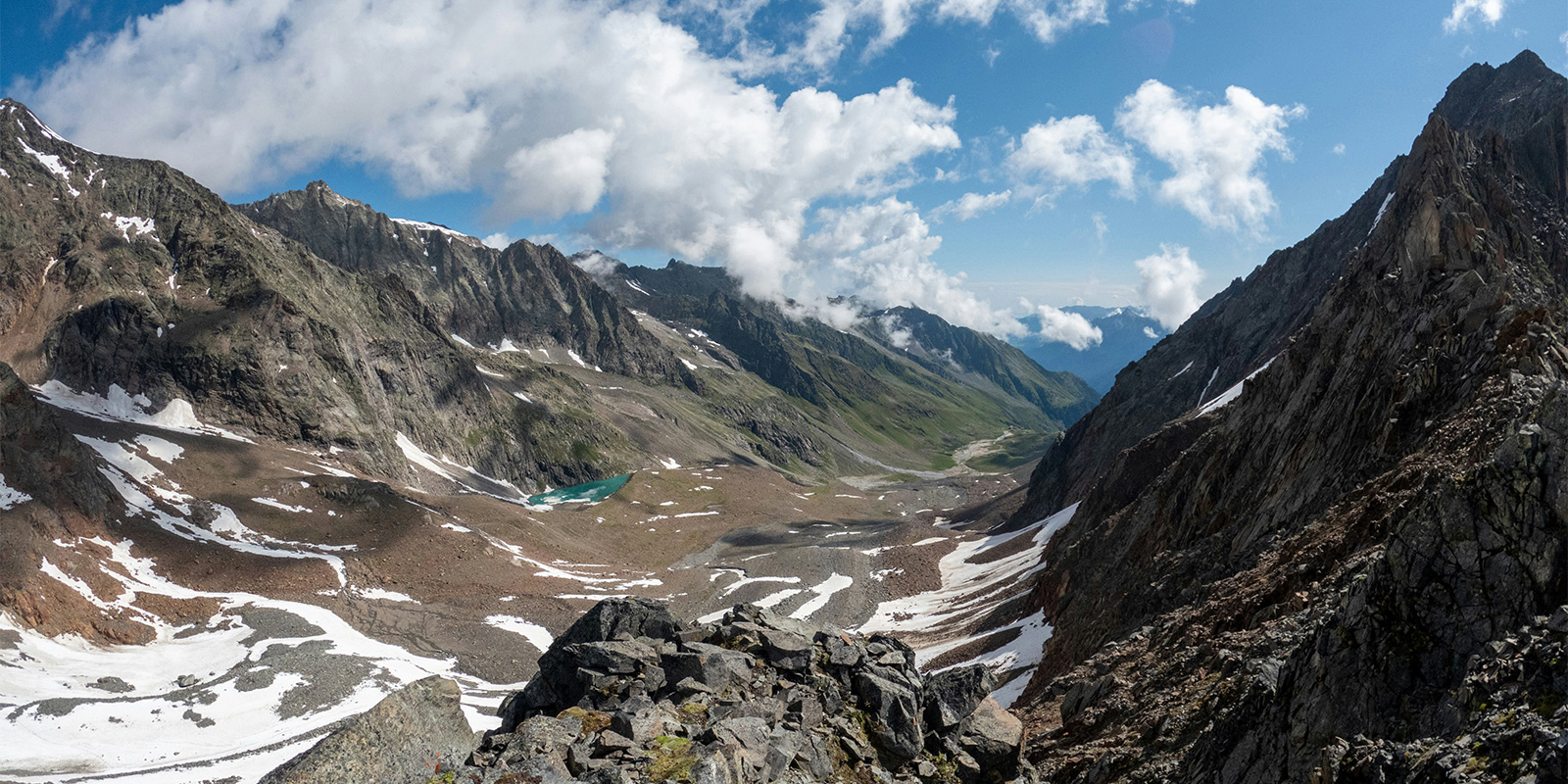 panoramic view of the Stubaier alps in Austria