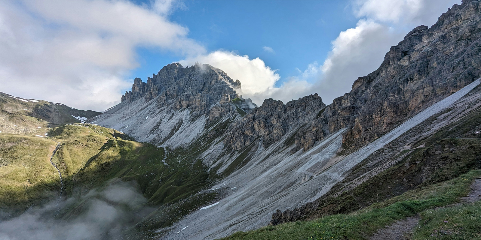 rugged peaks on the Stubaier hohenweg in austria