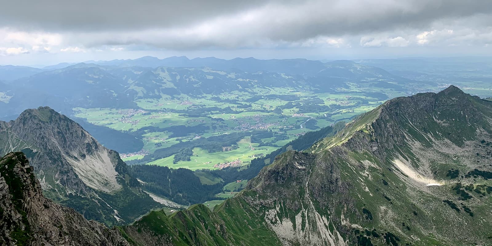 Steinbocktour view of Allgäu alps in Germany