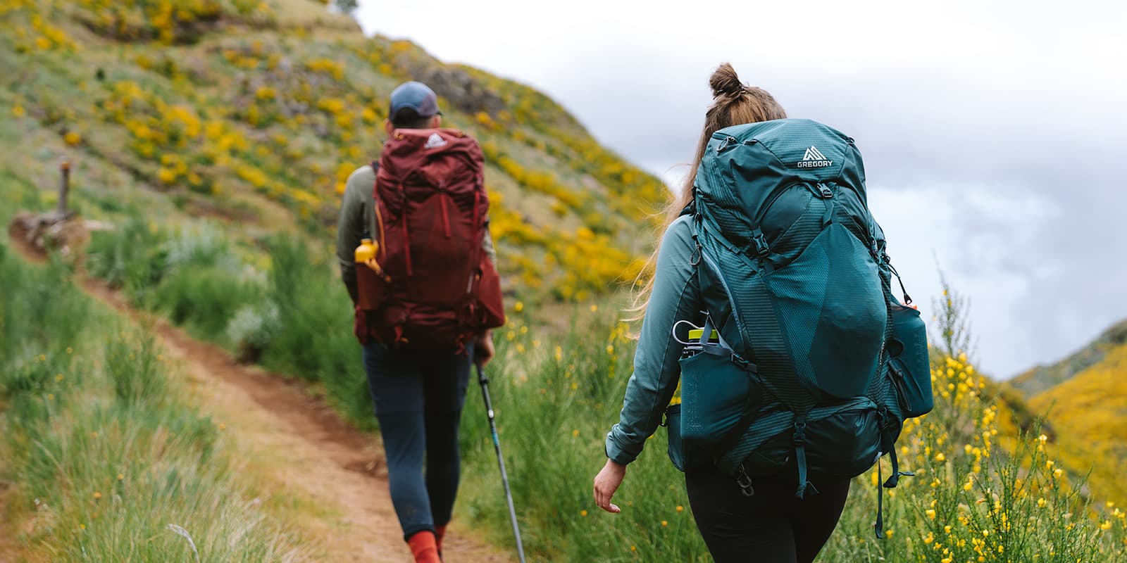 couple hiking on Madeira wearing Gregory backpacks