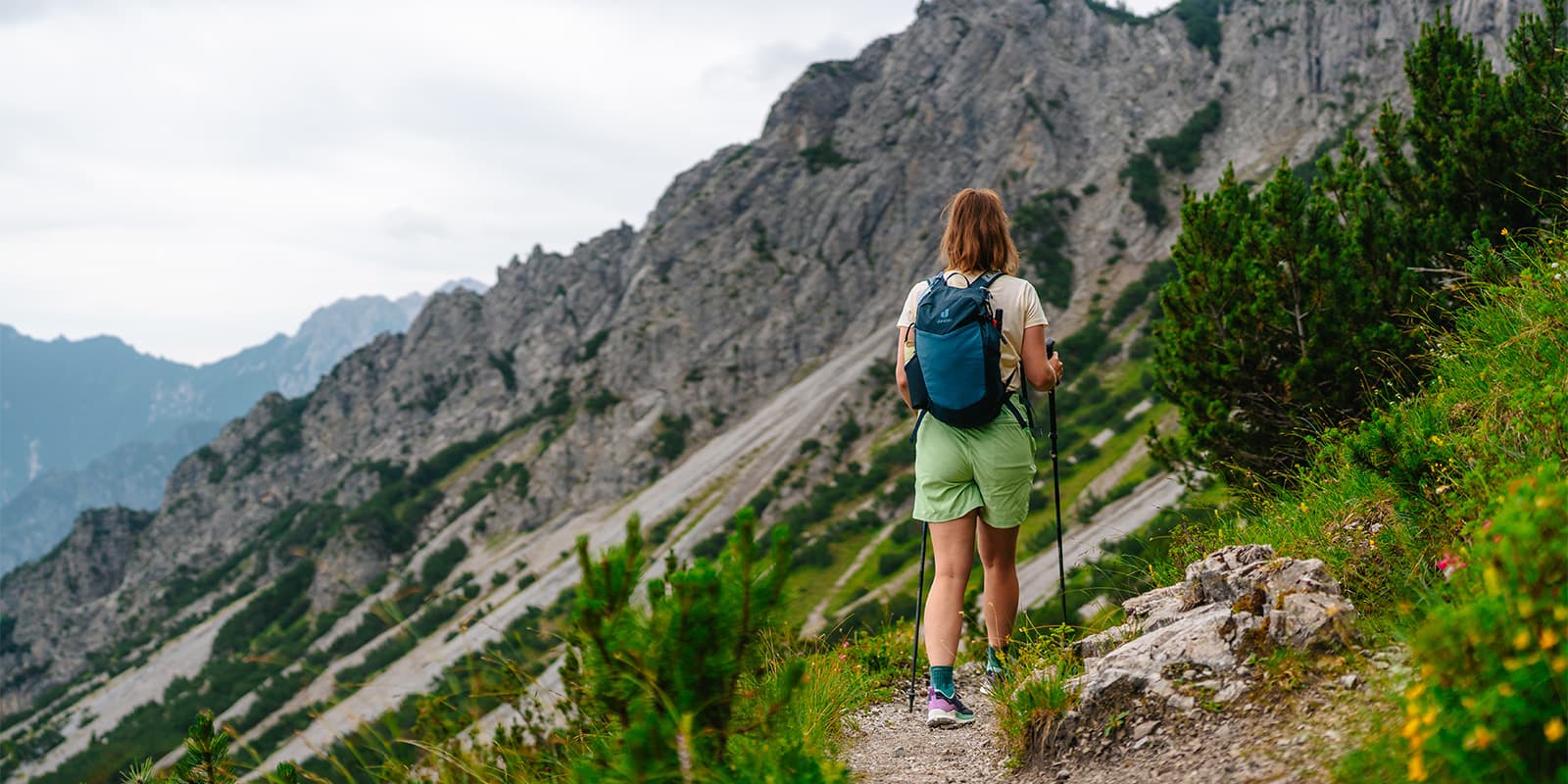 women hiking in the mountains in Liechtenstein