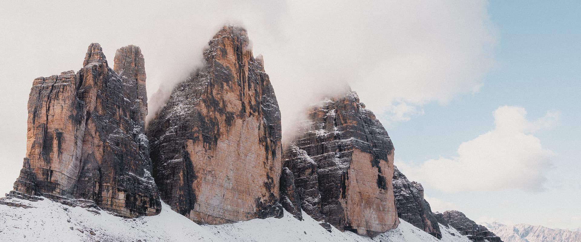 Tre cime di Lavardo in the Dolomites