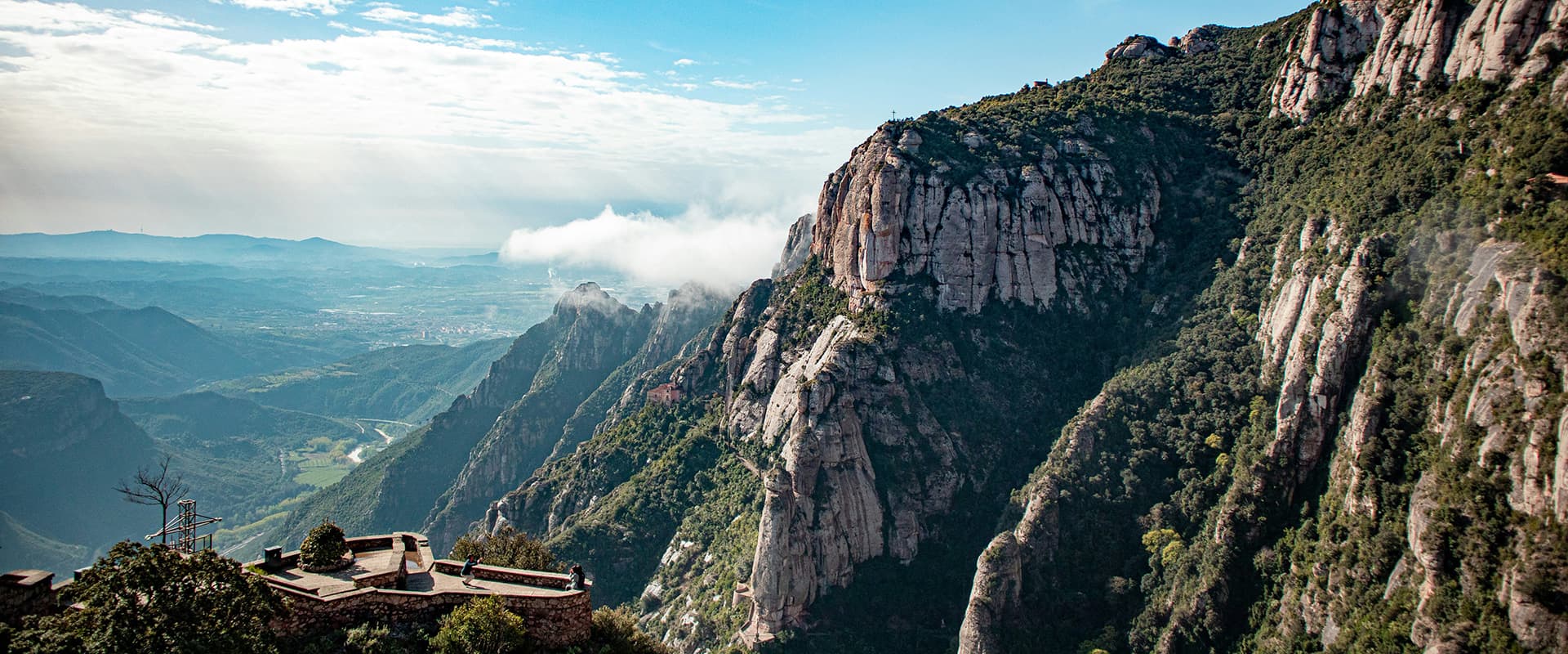 Montserrat mountain range, blue sky