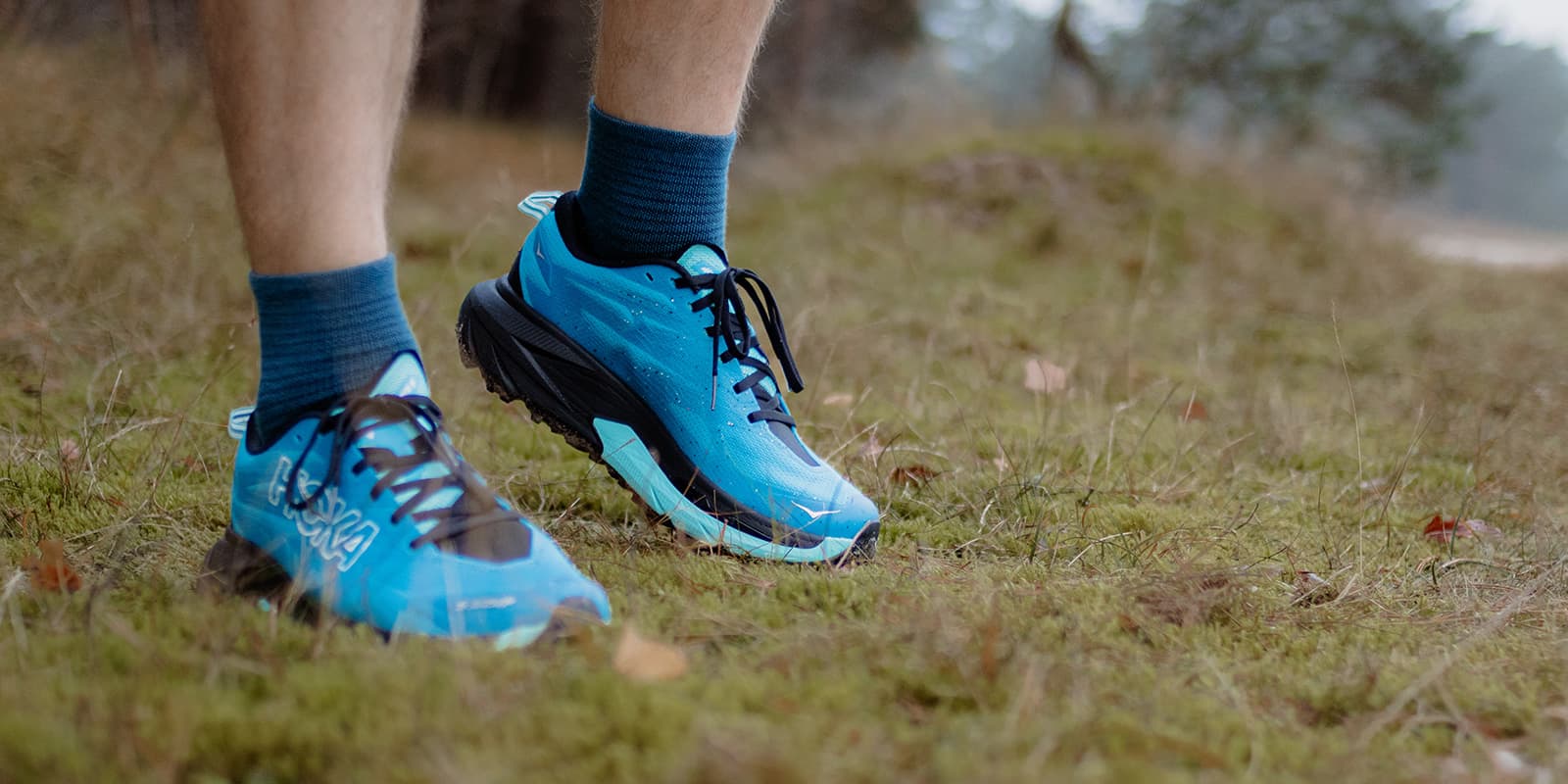 close up shot of the HOKA Mafate 5 trail run shoes