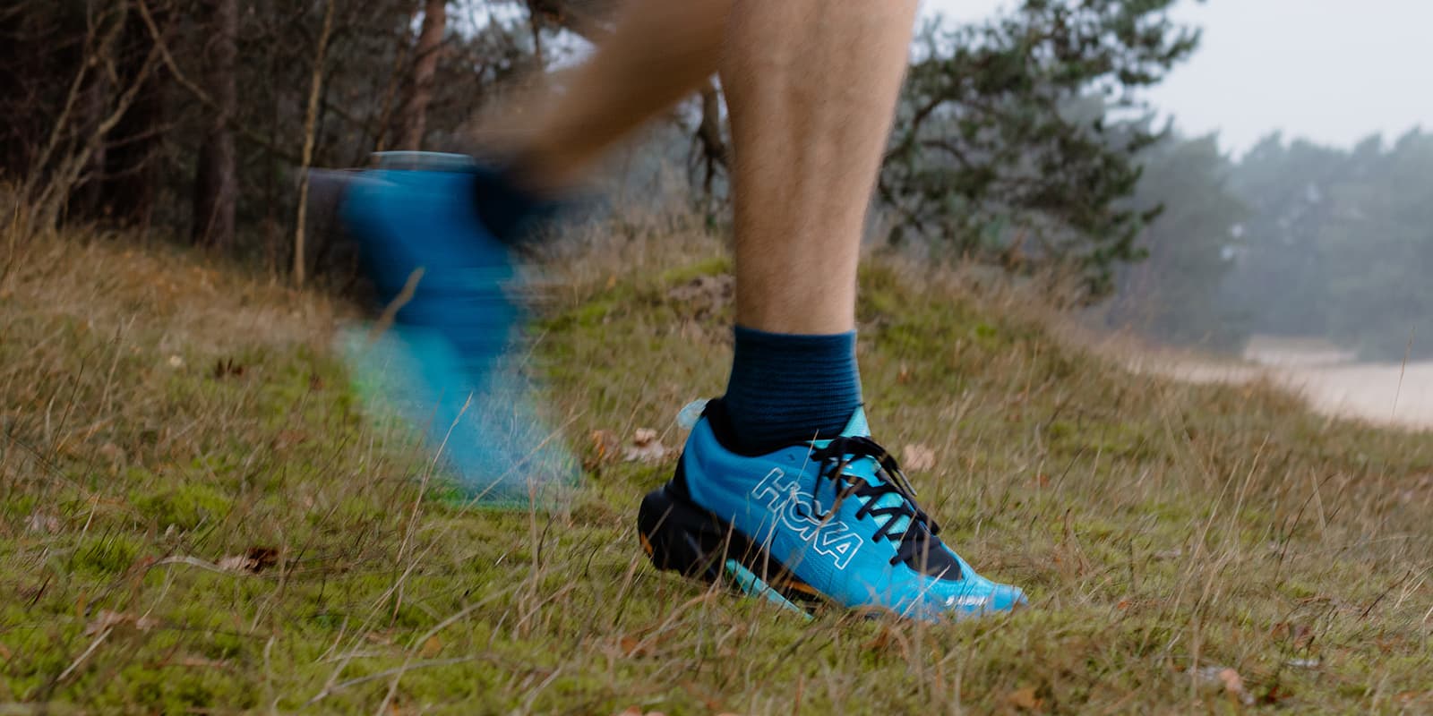 close up shot of the HOKA Mafate 5 trail run shoes