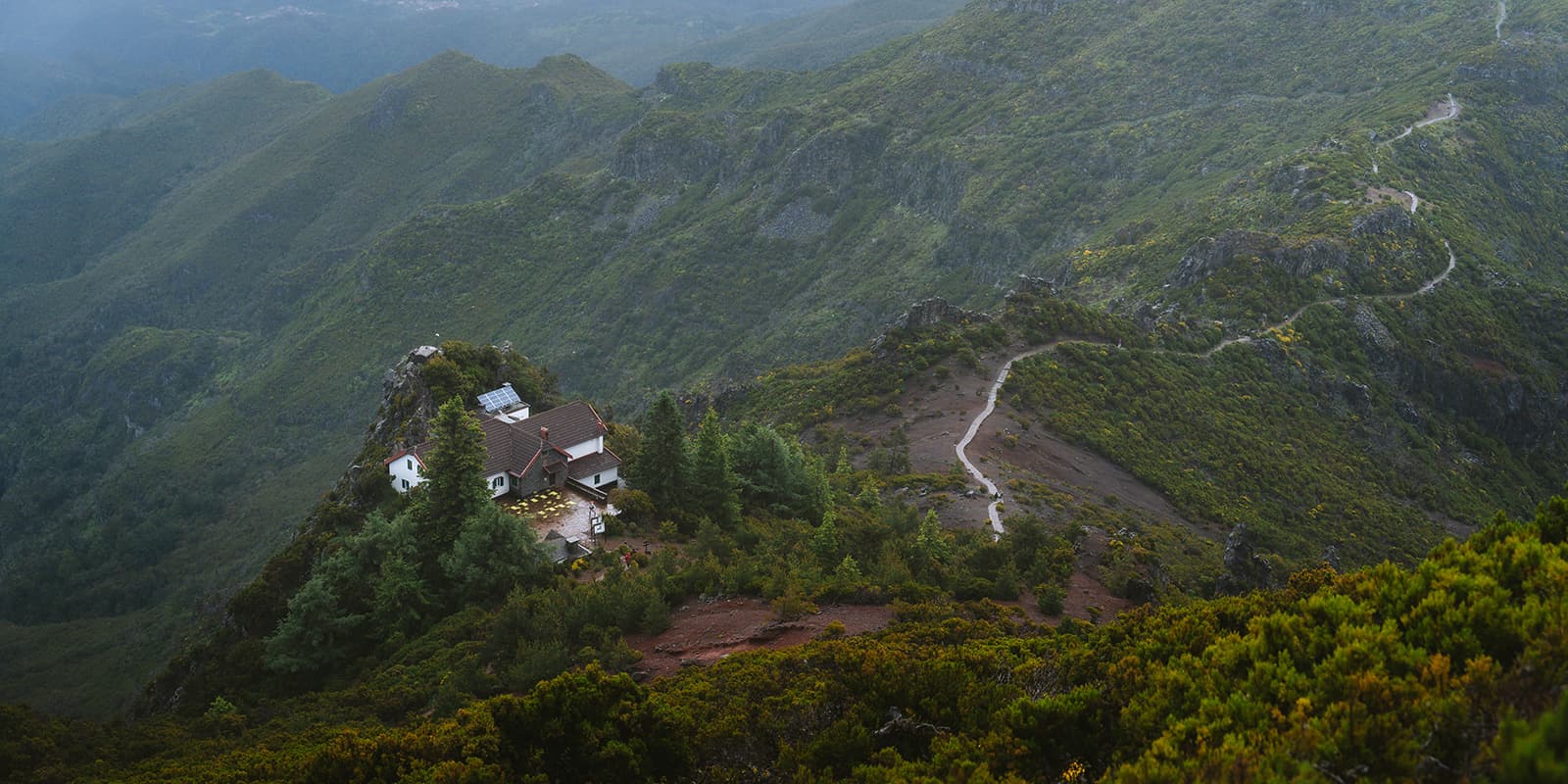 mountain hut on Pico Ruivo on Madeira
